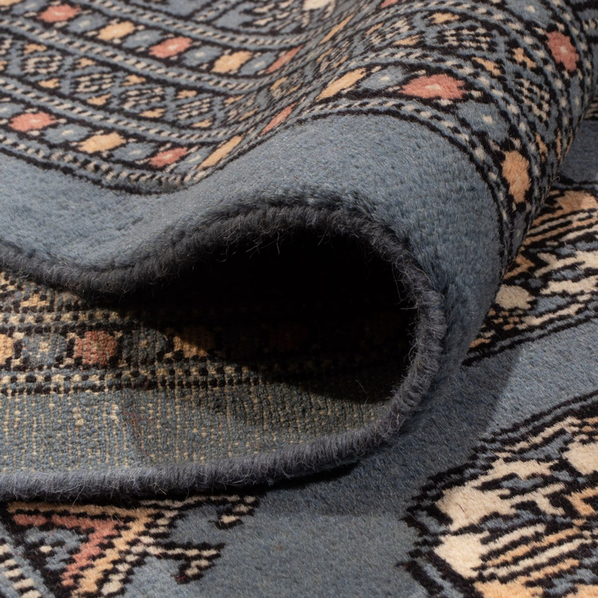 Afghansk tæppe - Bukhara - 305 x 249 cm - lyseblå