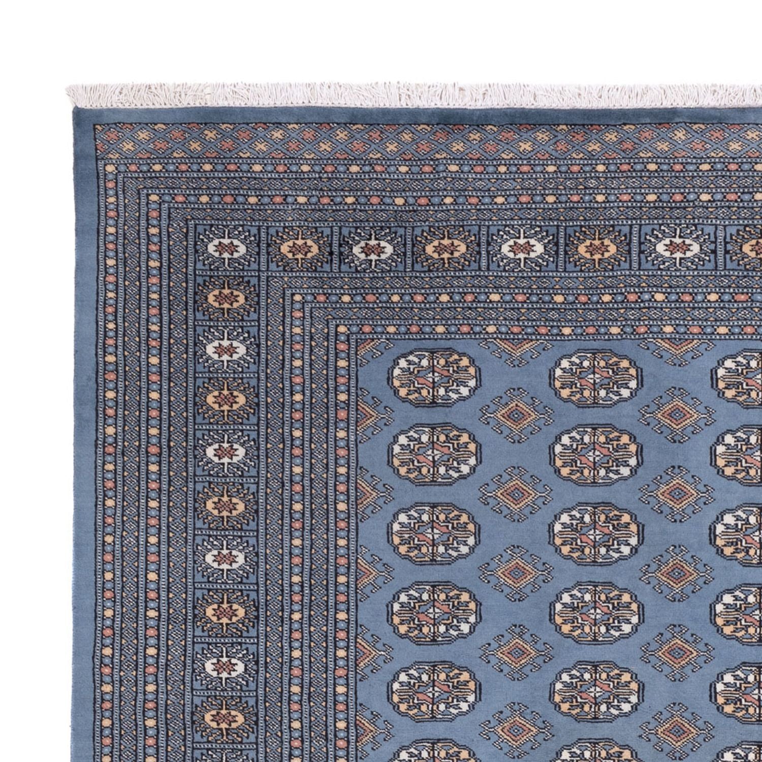 Afghansk tæppe - Bukhara - 309 x 248 cm - havblå