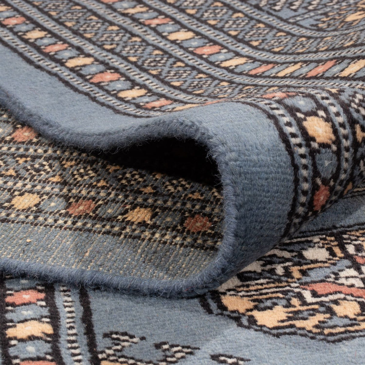 Afghansk tæppe - Bukhara - 309 x 248 cm - havblå