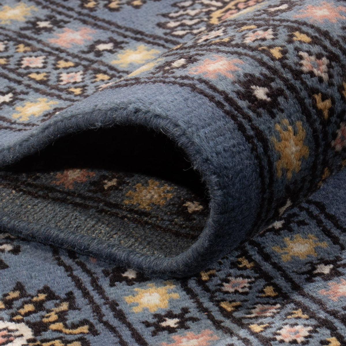 Afghansk tæppe - Bukhara - 305 x 203 cm - blå