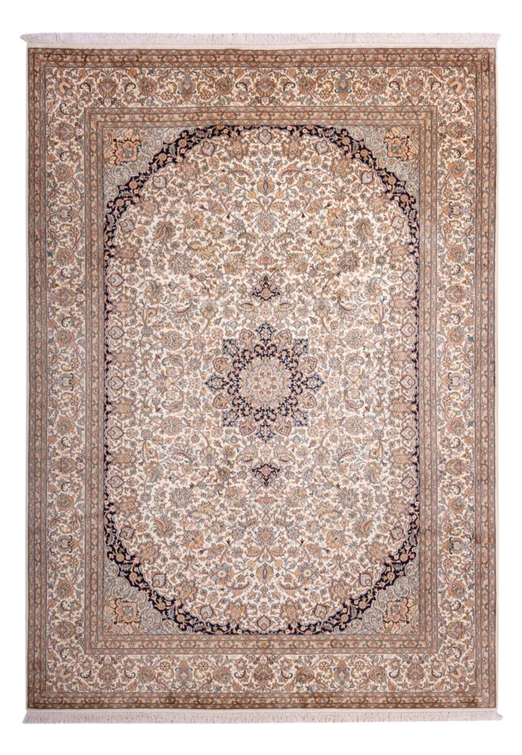 Silketæppe - Kashmir Silk - 309 x 217 cm - sand