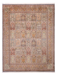 Silketæppe - Kashmir Silk - 308 x 242 cm - mørk beige