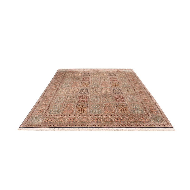 Silketæppe - Kashmir Silk - 308 x 242 cm - mørk beige