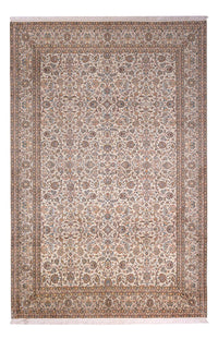 Silketæppe - Kashmir Silk - 326 x 216 cm - mørk beige