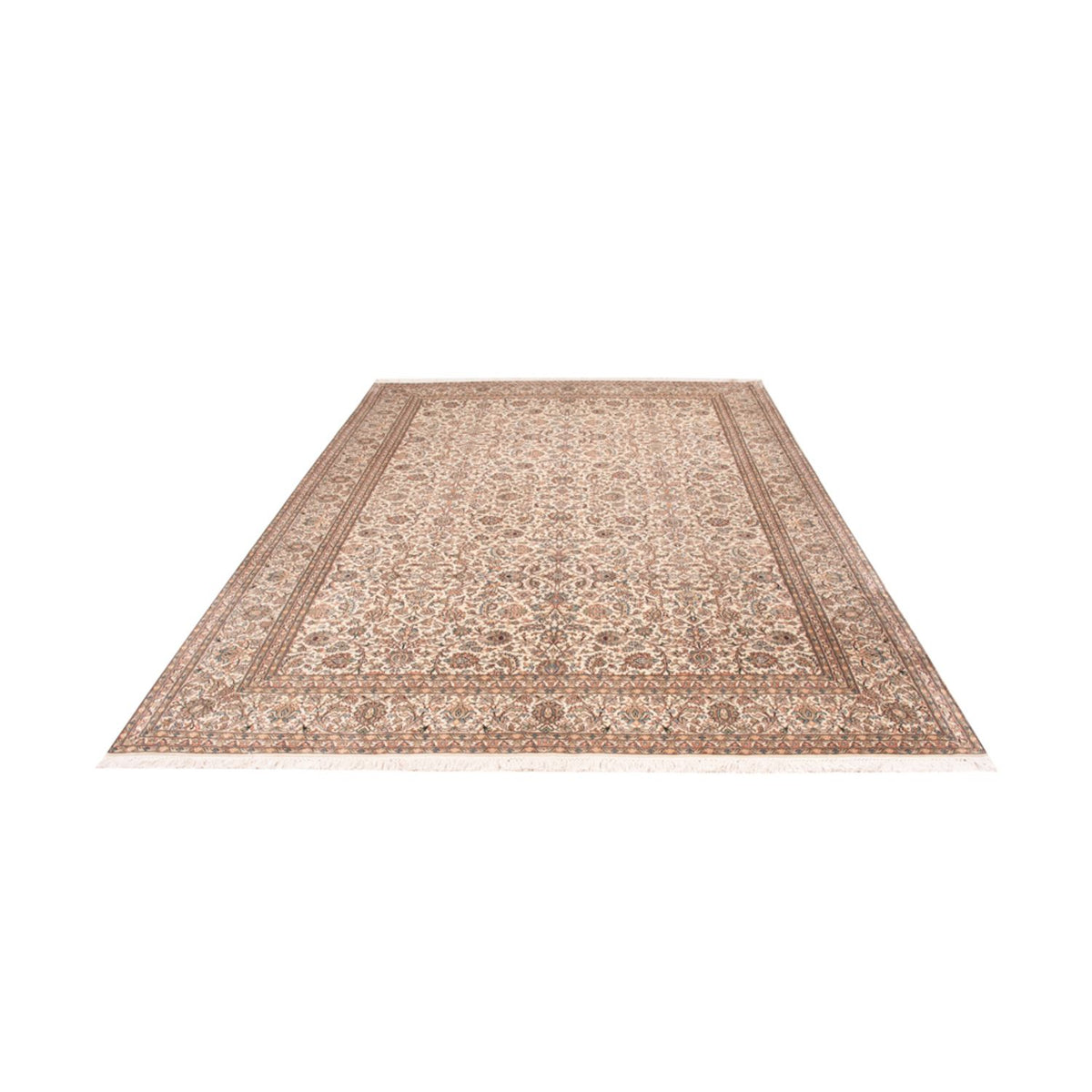 Silketæppe - Kashmir Silk - 326 x 216 cm - mørk beige