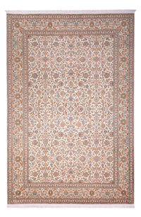 Silketæppe - Kashmir Silk - 318 x 216 cm - mørk beige