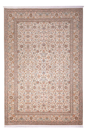 Silketæppe - Kashmir Silk - 318 x 216 cm - mørk beige