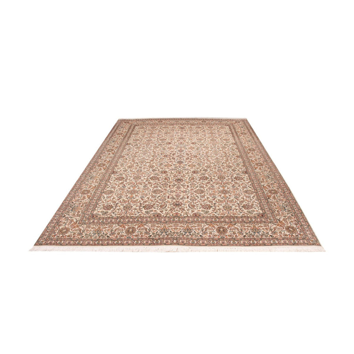 Silketæppe - Kashmir Silk - 318 x 216 cm - mørk beige