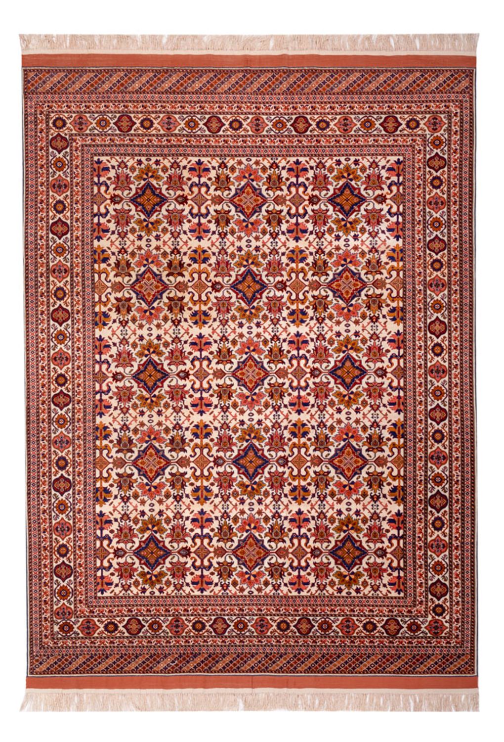 Silketæppe - afghansk silke - 282 x 205 cm - brun