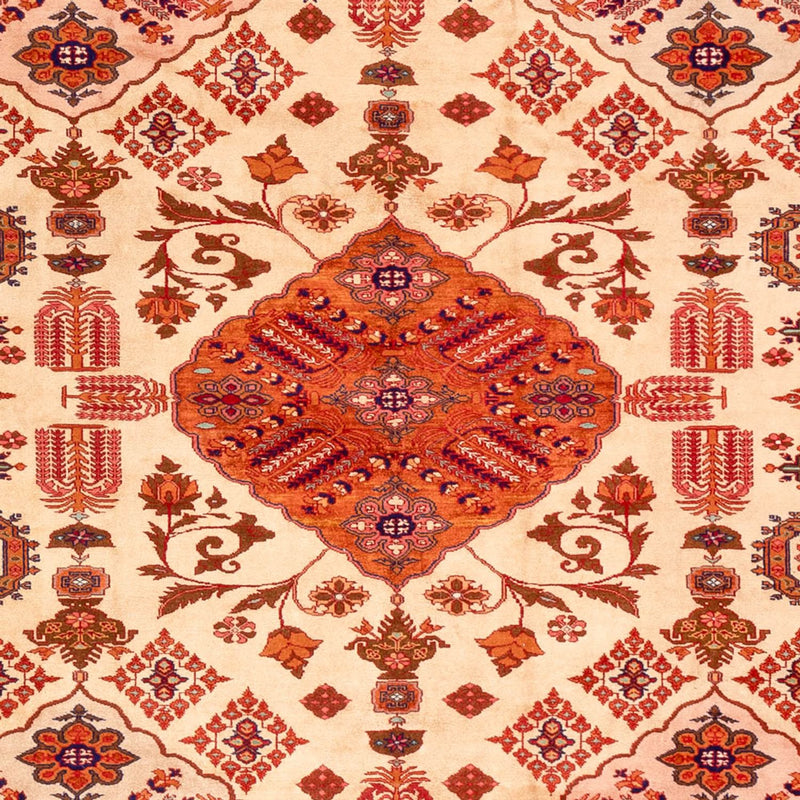 Silketæppe - afghansk silke - 288 x 217 cm - lysrød