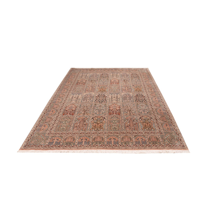 Silketæppe - Kashmir Silk - 317 x 221 cm - mørk beige