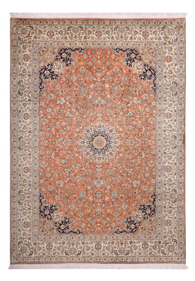 Silketæppe - Kashmir Silk - 306 x 220 cm - terrakotta