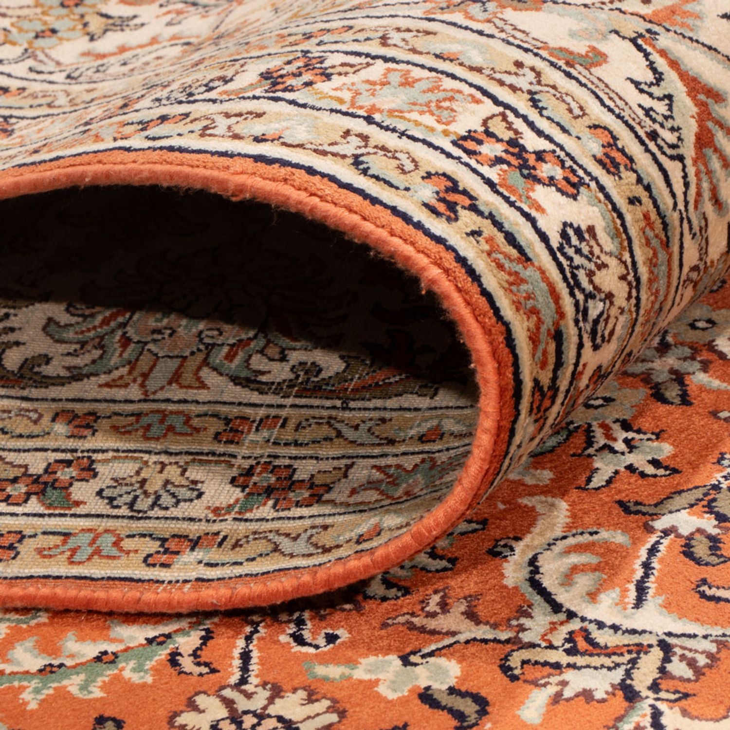 Silketæppe - Kashmir Silk - 306 x 220 cm - terrakotta