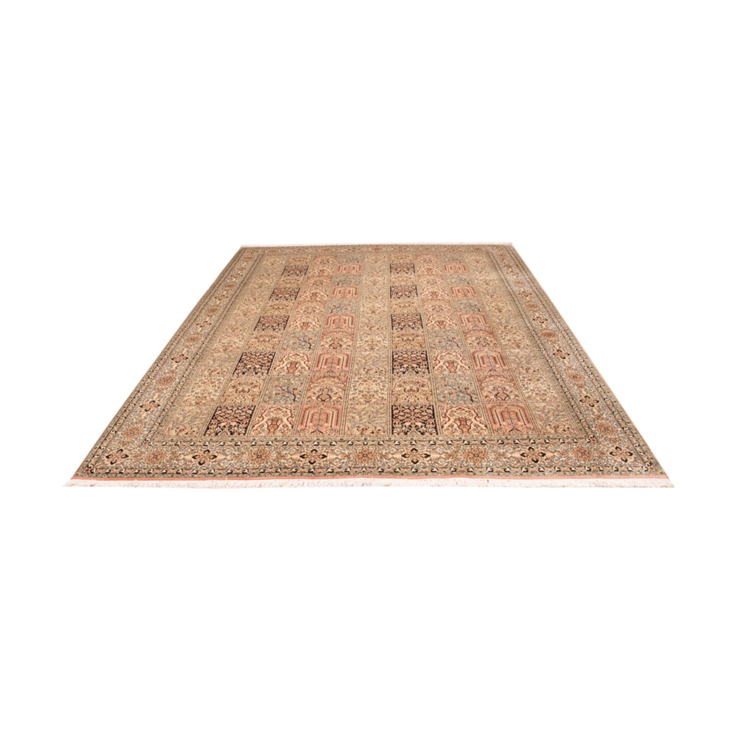 Silketæppe - Kashmir Silk - 316 x 220 cm - mørk beige