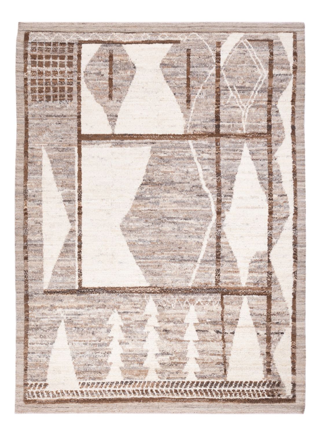 Berber tæppe - 247 x 183 cm - flerfarvet
