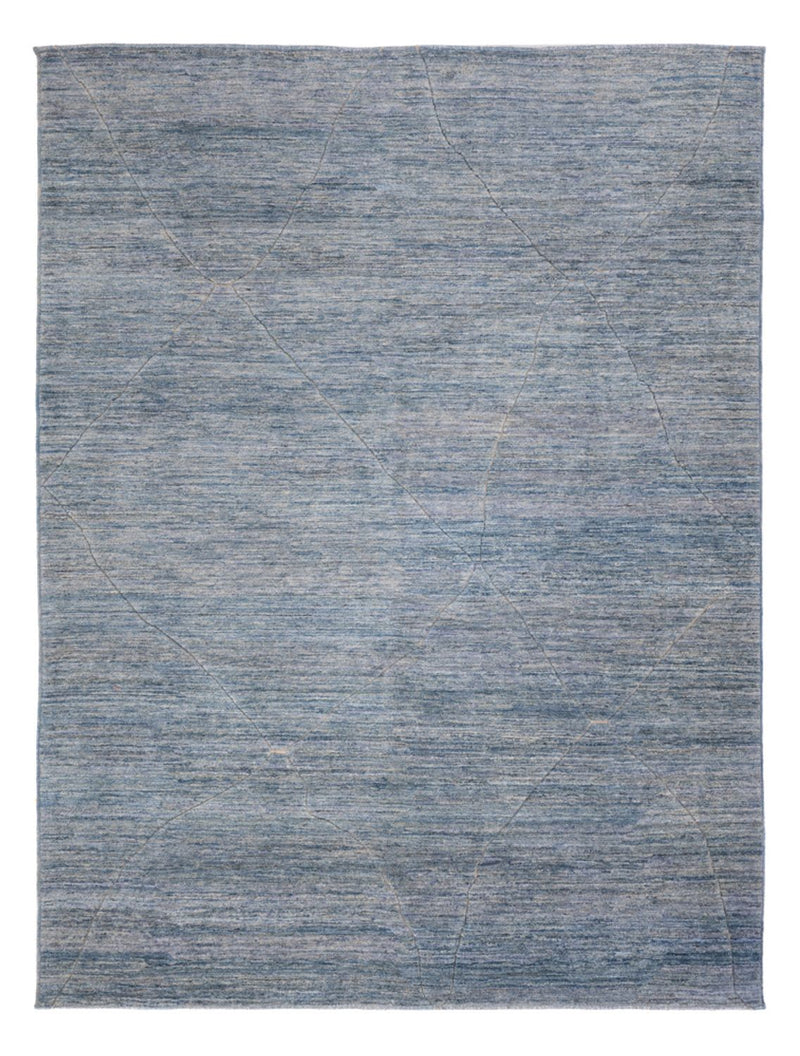 Berber tæppe - 360 x 274 cm - havblå