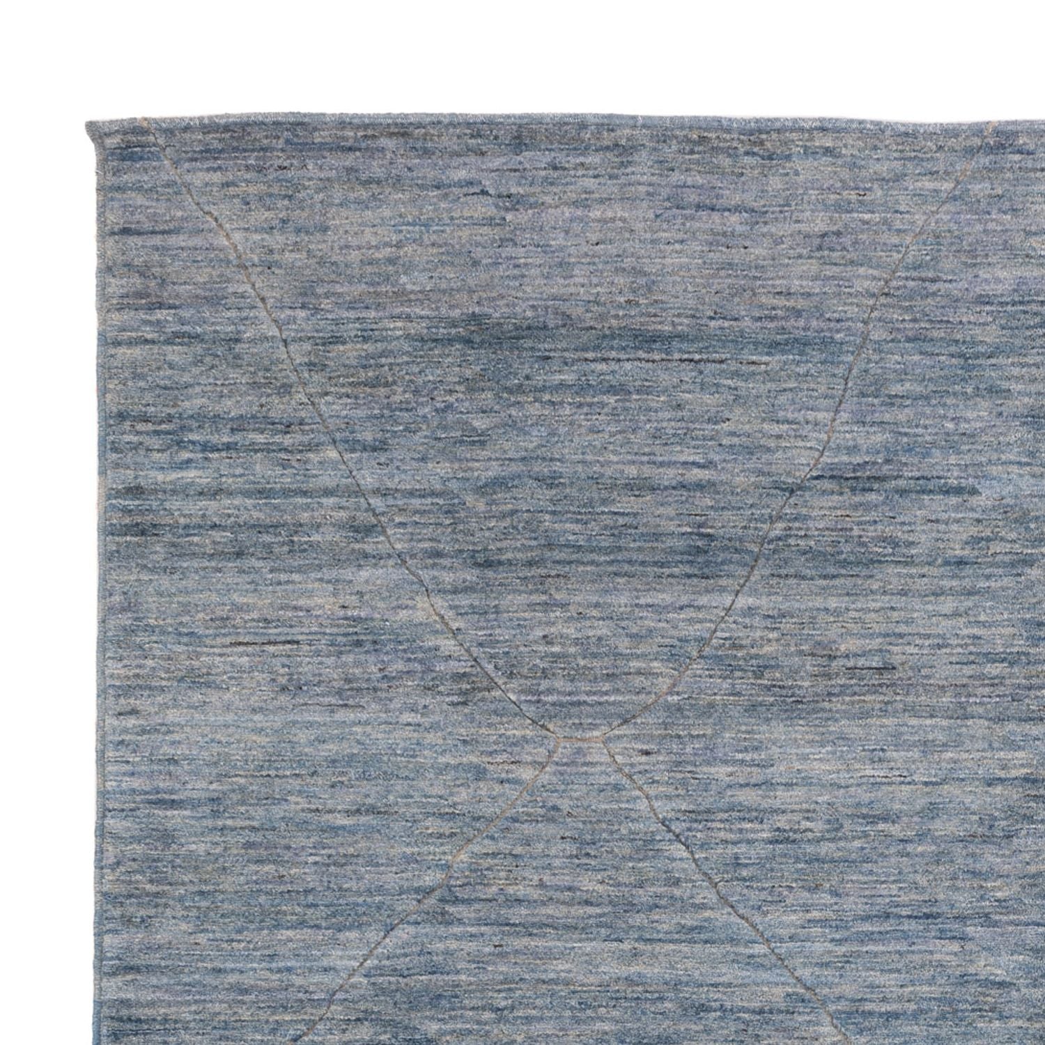Berber tæppe - 360 x 274 cm - havblå