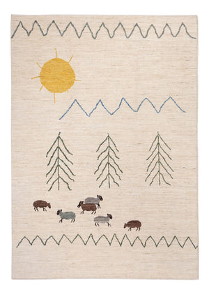 Berber tæppe - 241 x 172 cm - natur