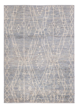 Berber tæppe - 208 x 148 cm - havblå