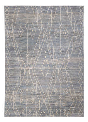 Berber tæppe - 288 x 204 cm - havblå