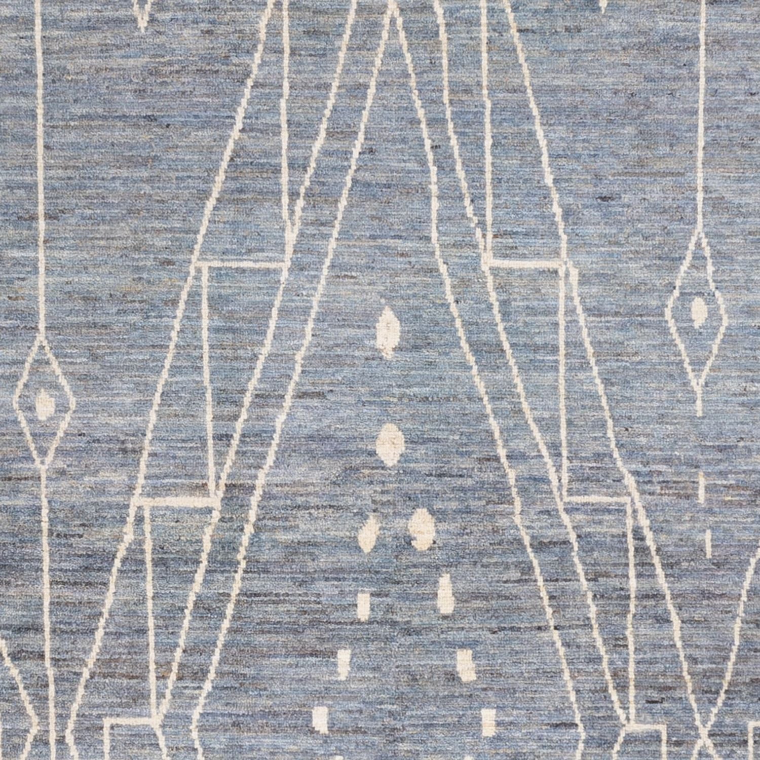 Berber tæppe - 304 x 194 cm - havblå