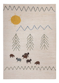 Berber tæppe - 286 x 203 cm - natur