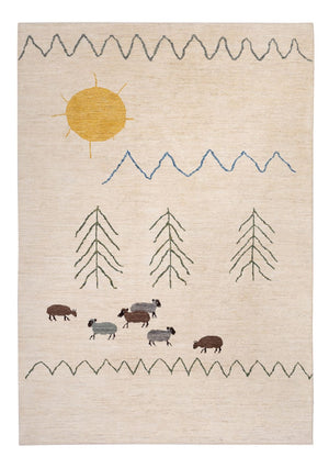 Berber tæppe - 295 x 203 cm - natur