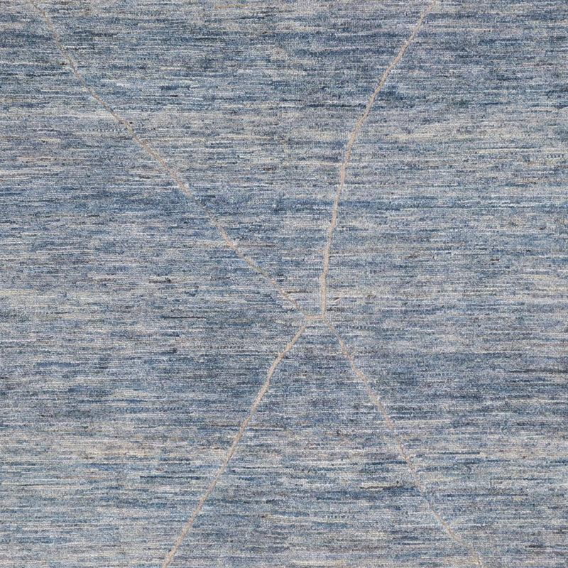 Berber tæppe - 298 x 258 cm - havblå