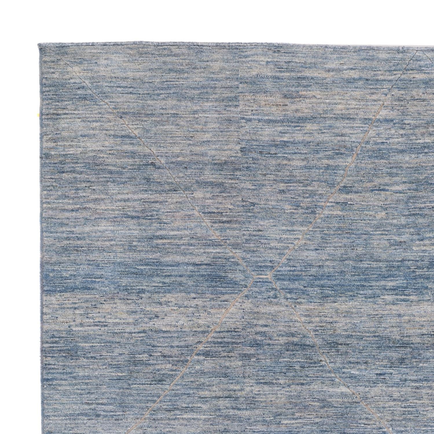 Berber tæppe - 298 x 258 cm - havblå