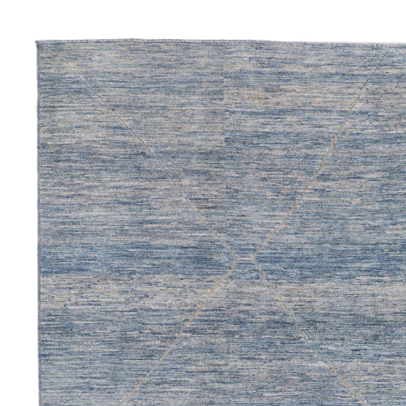 Berber tæppe - 298 x 258 cm - havblå