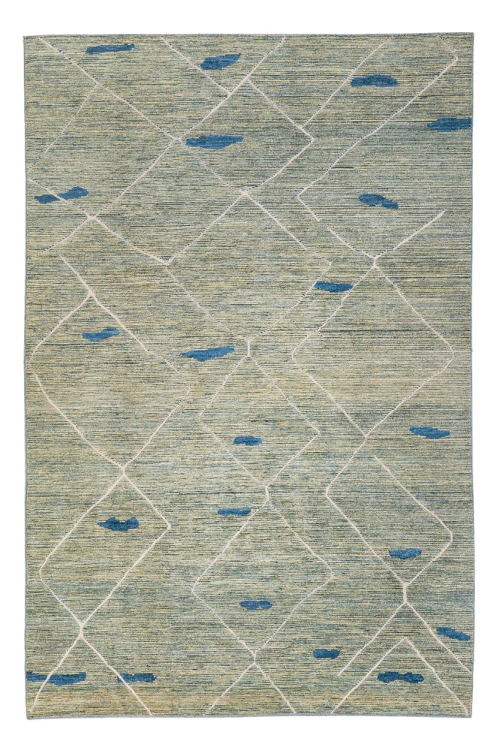 Berber tæppe - 300 x 202 cm - lysegrøn