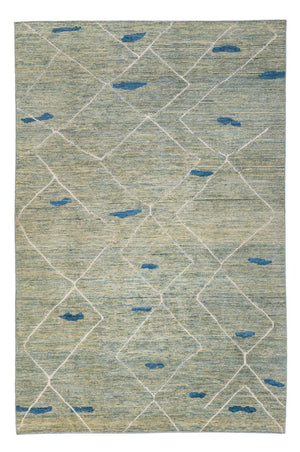 Berber tæppe - 300 x 202 cm - lysegrøn