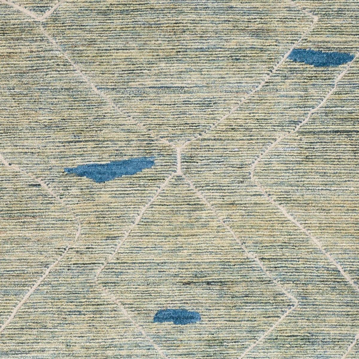 Berber tæppe - 300 x 202 cm - lysegrøn