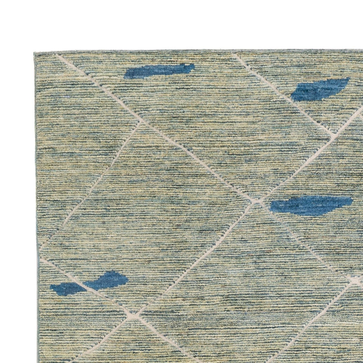 Berber tæppe - 300 x 202 cm - lysegrøn