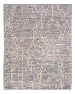 Berber tæppe - 198 x 156 cm - havblå
