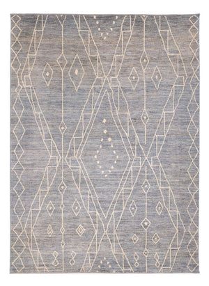 Berber tæppe - 245 x 173 cm - havblå
