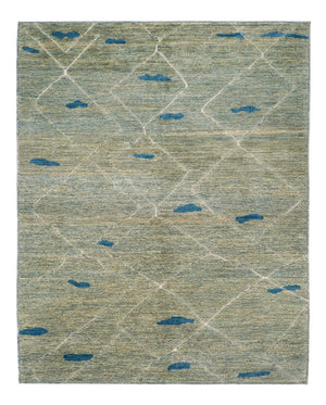 Berber tæppe - 199 x 160 cm - lysegrøn