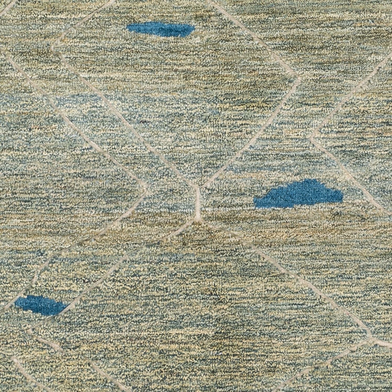 Berber tæppe - 199 x 160 cm - lysegrøn