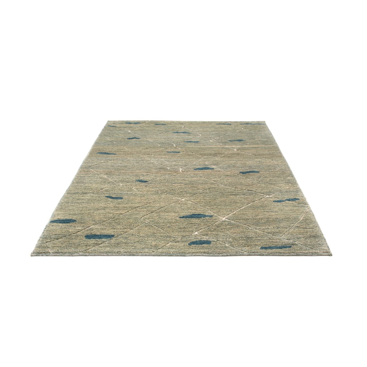 Berber tæppe - 199 x 160 cm - lysegrøn