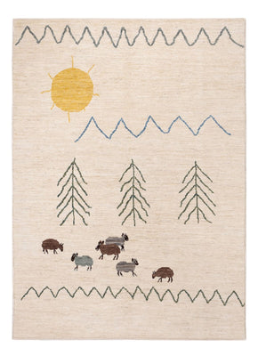 Berber tæppe - 200 x 146 cm - creme