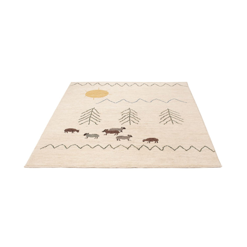 Berber tæppe - 200 x 146 cm - creme