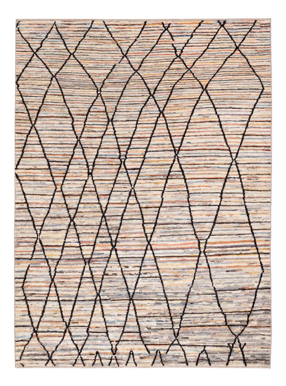 Berber tæppe - 203 x 151 cm - flerfarvet