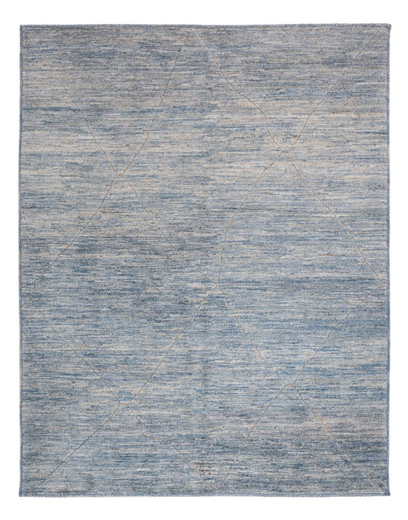 Berber tæppe - 196 x 154 cm - havblå
