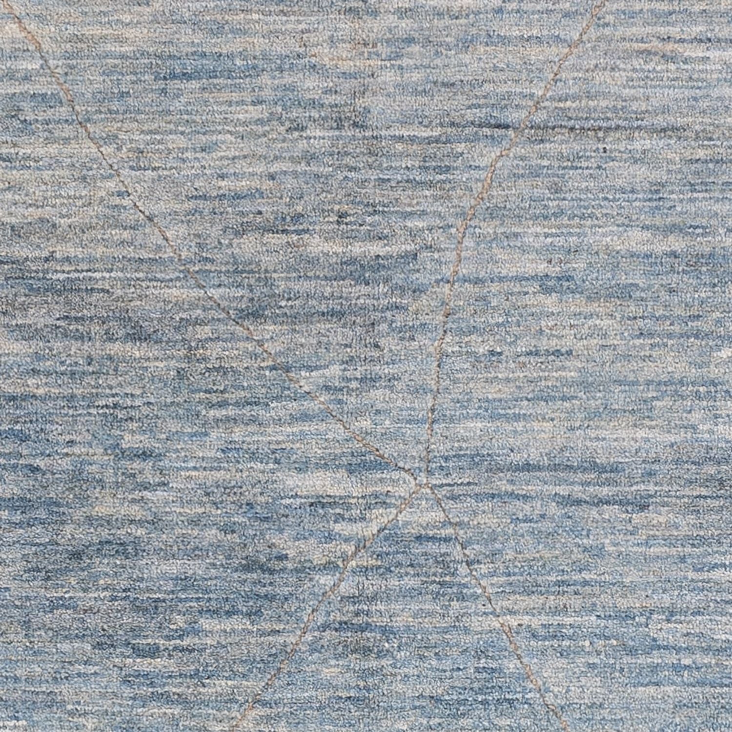 Berber tæppe - 196 x 154 cm - havblå