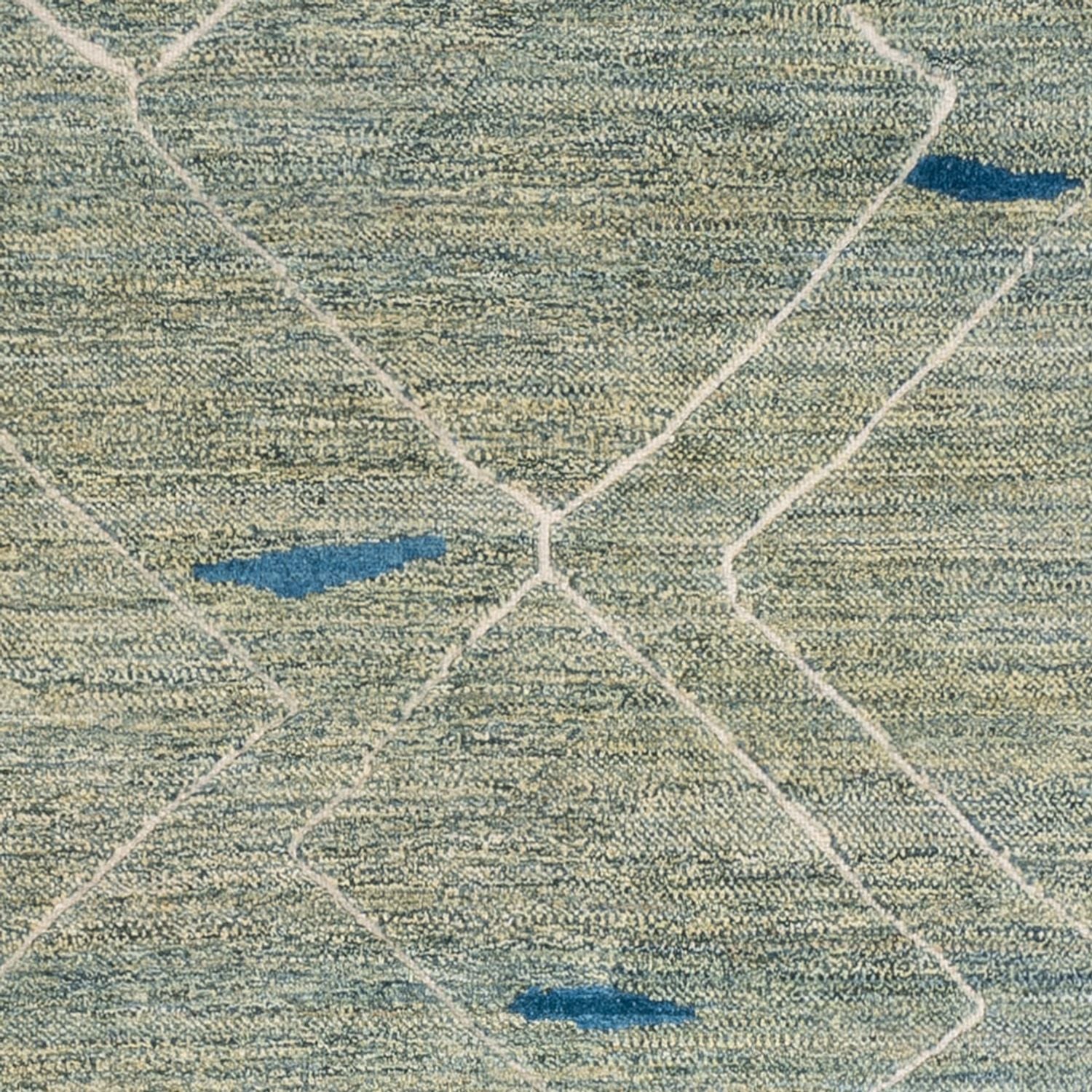 Berber tæppe - 236 x 172 cm - lysegrøn