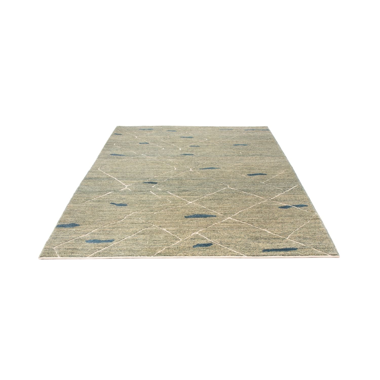 Berber tæppe - 236 x 172 cm - lysegrøn