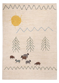 Berber tæppe - 242 x 170 cm - creme