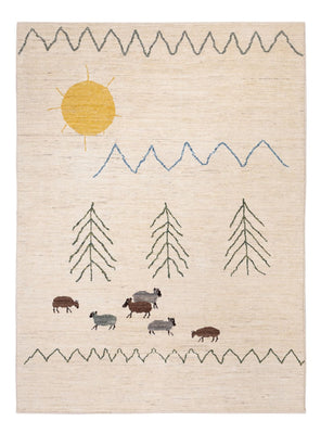 Berber tæppe - 232 x 170 cm - creme