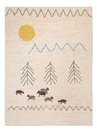 Berber tæppe - 232 x 170 cm - creme