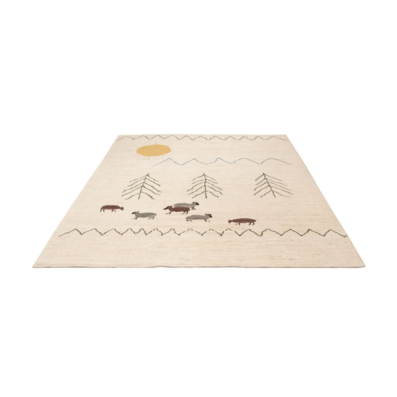 Berber tæppe - 232 x 170 cm - creme